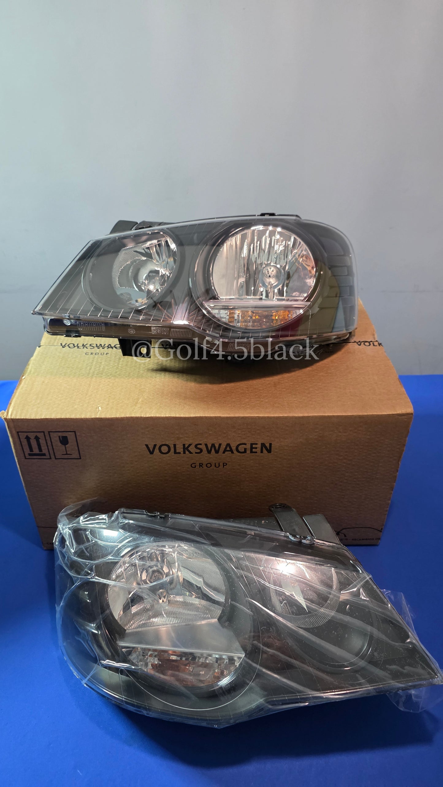 Par de faróis máscara negra golf