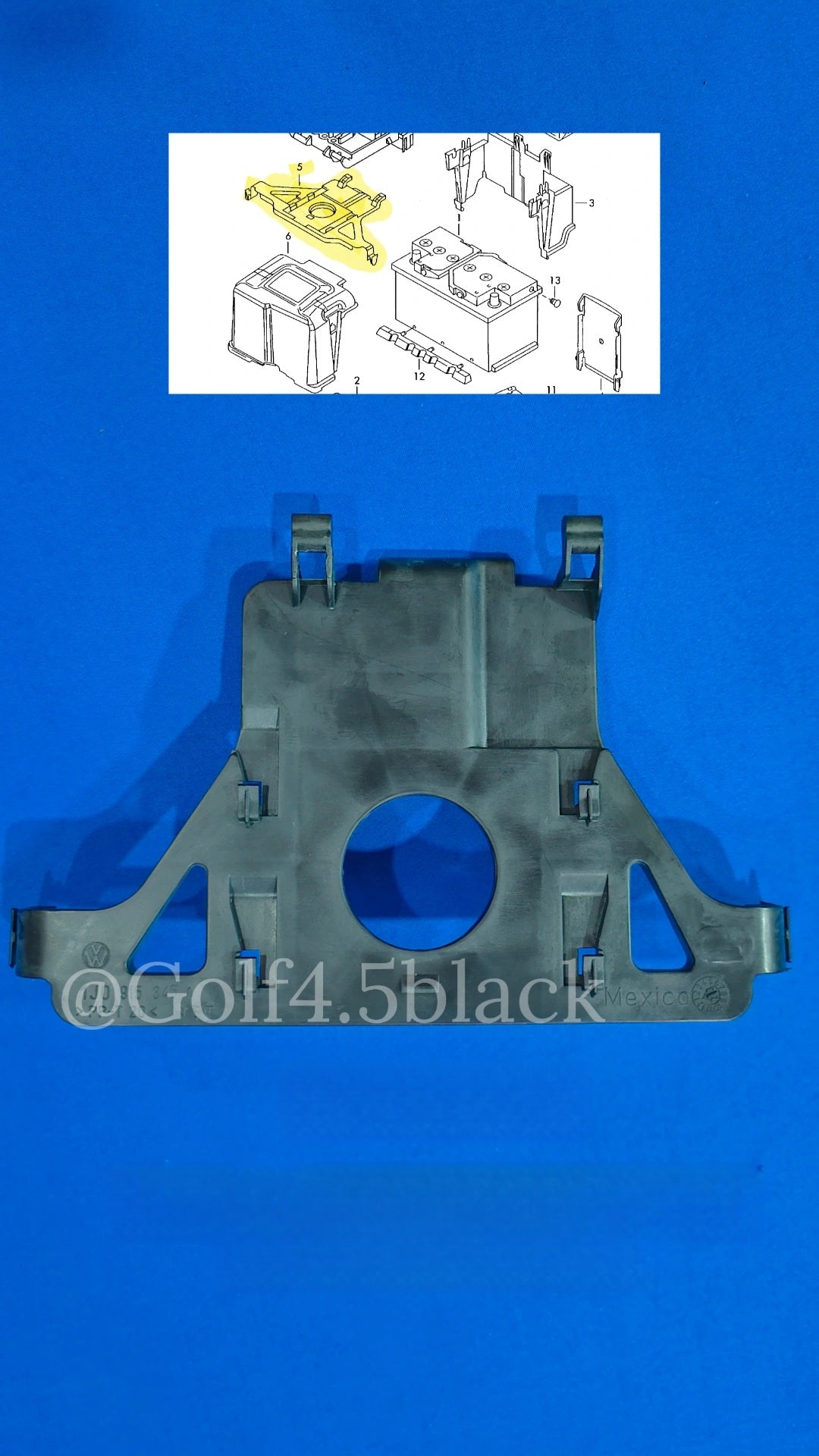 Acabamento superior da bateria