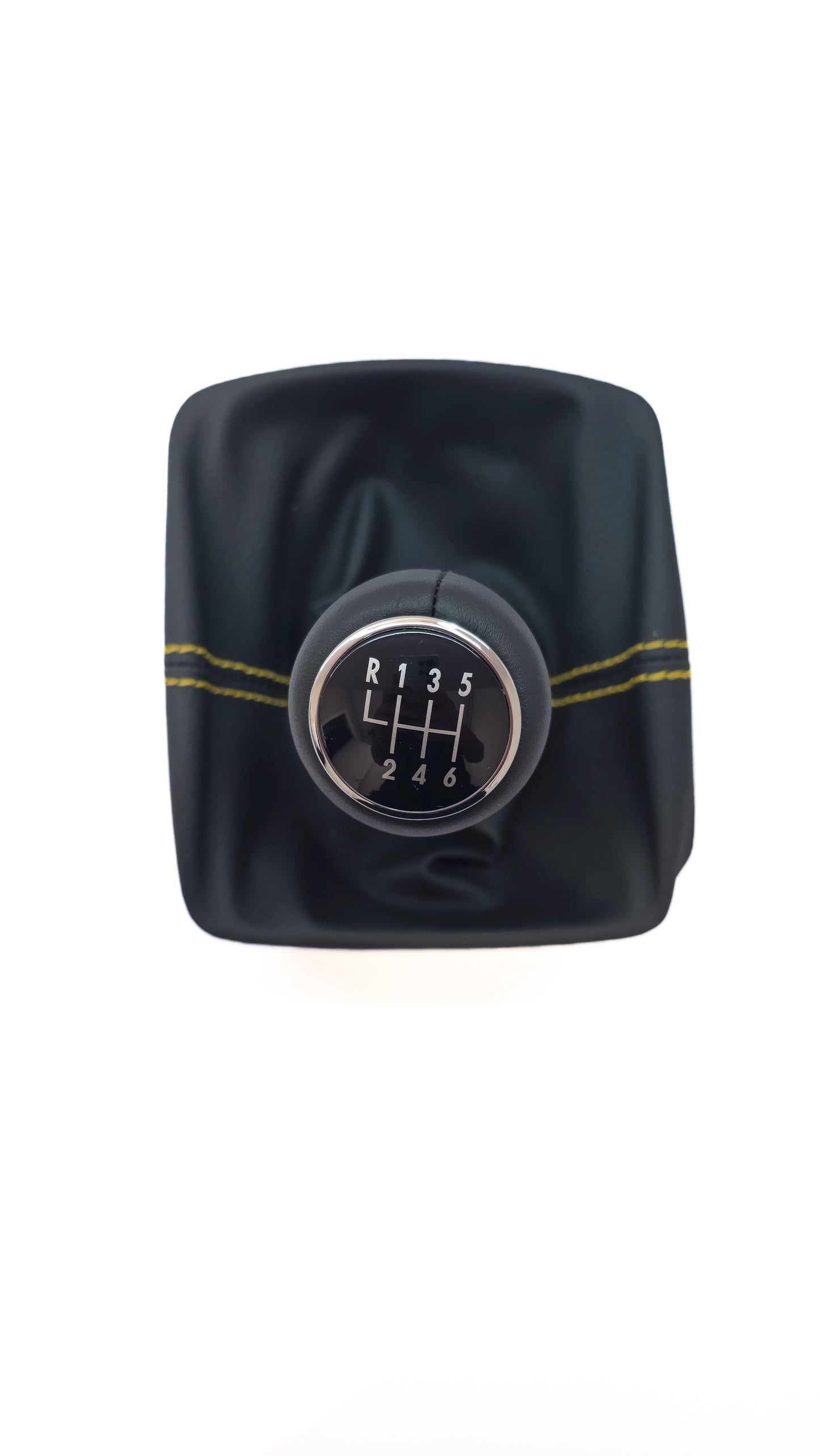 Manopla Polo 9n/9N3 original vw, costura amarela 6 marchas